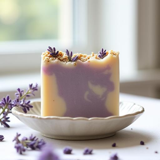 Sabonete Artesanal de Lavanda e Aveia